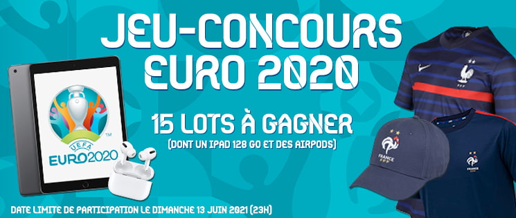 Jeu concours Prium Group EURO 2020. 15 lots à gagner dont un iPad 128 Go et des AirPods